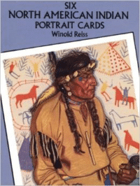 Six North American Indian Portrait Cards