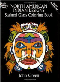 North American Indian Designs Stained Glass Coloring Book