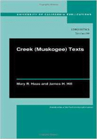 Creek (Muskogee) Texts